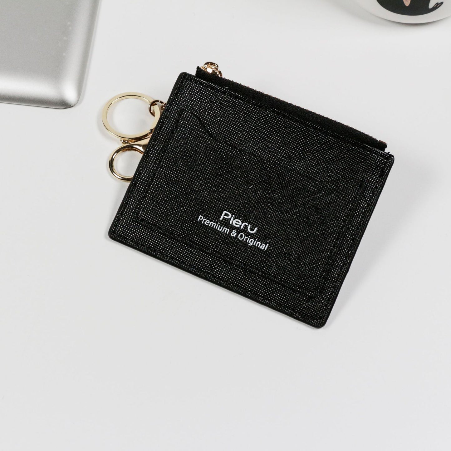 Korean Style Candy Color Simple Zipper Card Holder