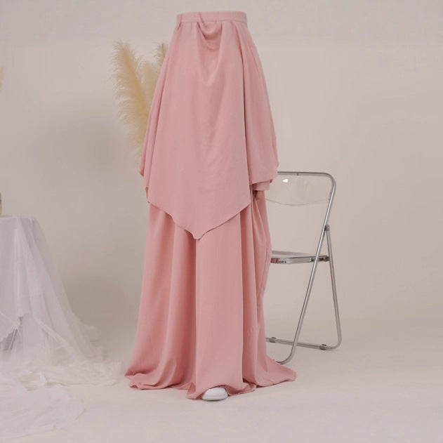 Swing Solid Color Batwing Sleeve Robe Dresses