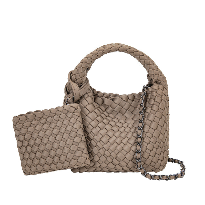 Elegant Glamorous Basket Woven Neoprene Mini Handbags