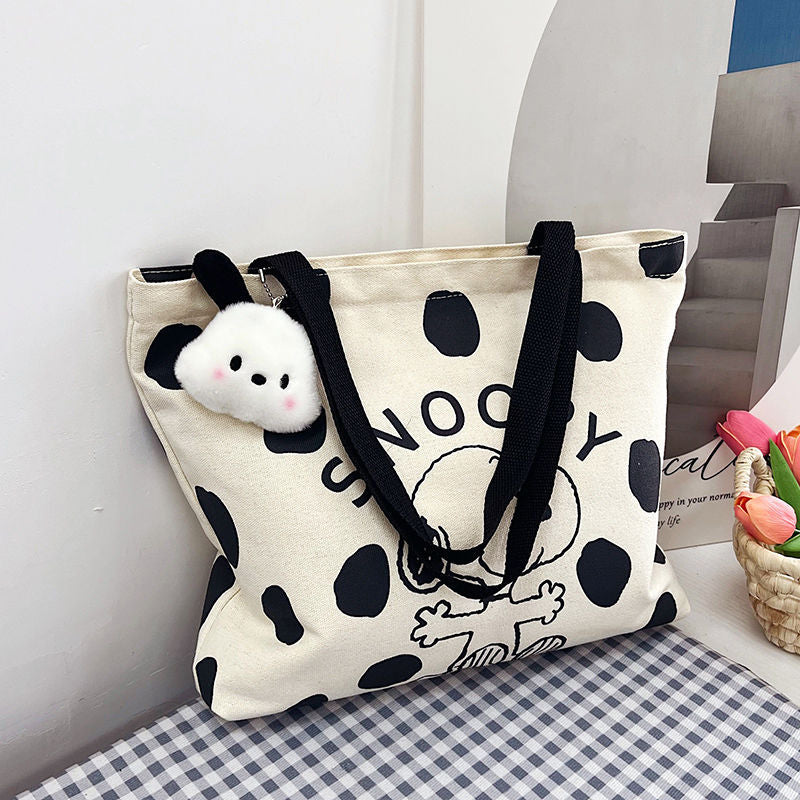 Printed Snoopy Canvas Mummy Maternity Inspection Handbags