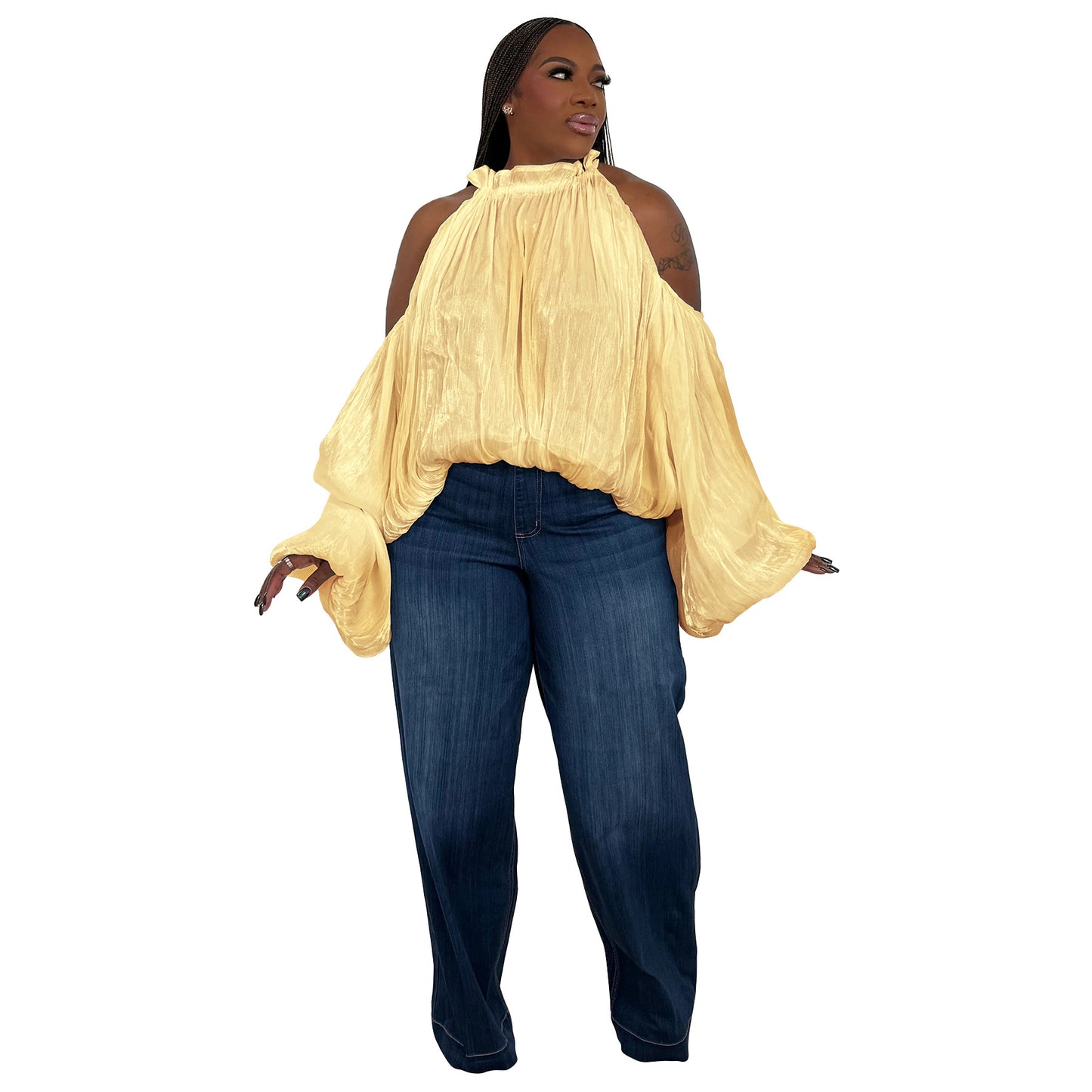 Women's Autumn Back Loose Organza Design Sense Blouses