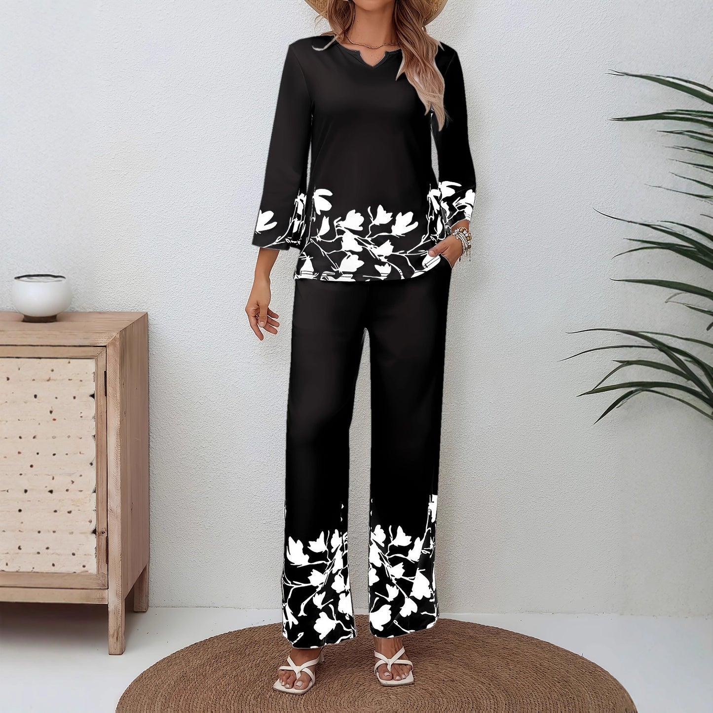 Women's Wear Light Luxury Loose Comfort Printing Fashion Casual Suit