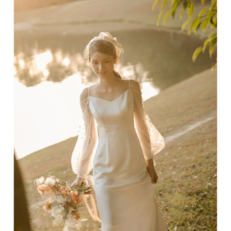 Super Fairy Mori Style Banquet Slimming Wedding Dresses