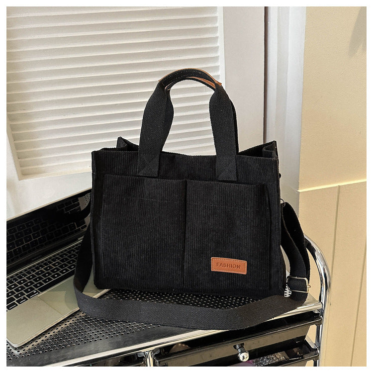 Comfortable Innovative Corduroy Large Capacity Fashion Shoulder Bags