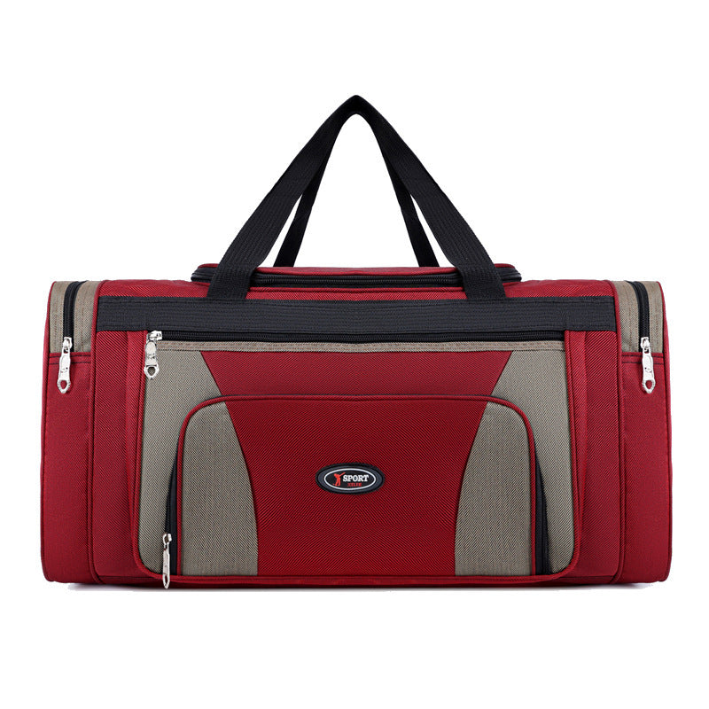 Large Capacity Rhombus Design Printable Short-distance Travel Bags