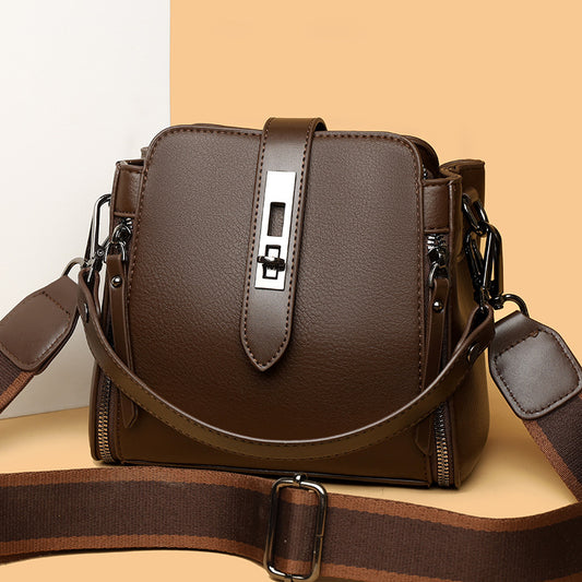 Women's Summer Fashion Soft Leather Large Capacity Crossbody Bags