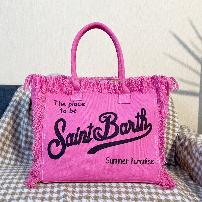Beach Large Capacity Commuter Handmade Tassel Shoulder Bags