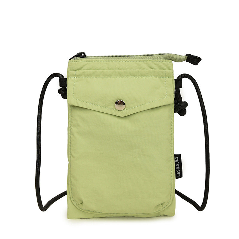 Women's Nylon Vertical Mobile Simple Earphone Cloth Phone Bags