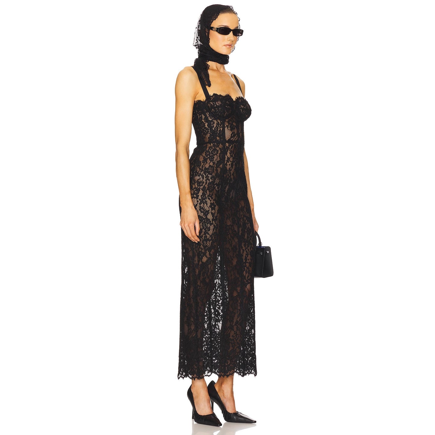 Sexy Black Lace Low-cut Sling Dress Temperament Dresses
