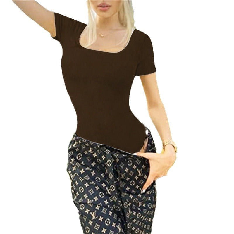Women's Sleeve Slim Fit Solid Color Shorts
