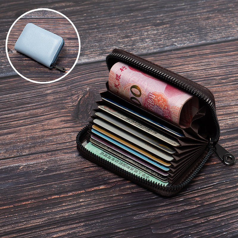 Women's & Men's & Expanding Versatile Large Capacity Zipper Card Holder