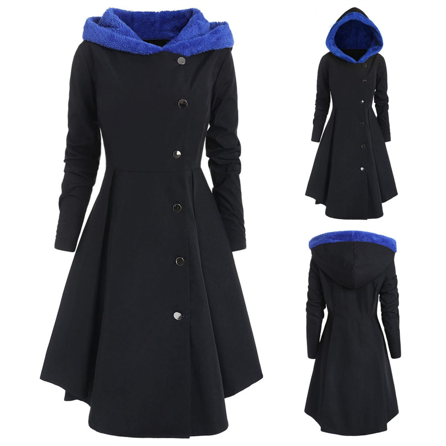 Women's Halloween Woolen Christmas Clothes Elegant Trench Coats