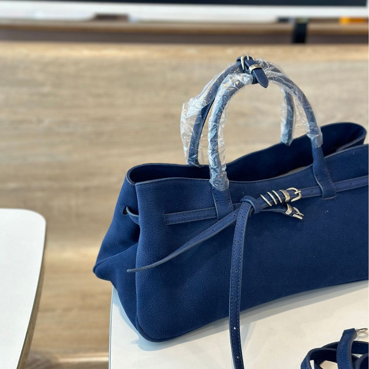 Trendy Vintage Genuine Leather Frosted Suede Handbags