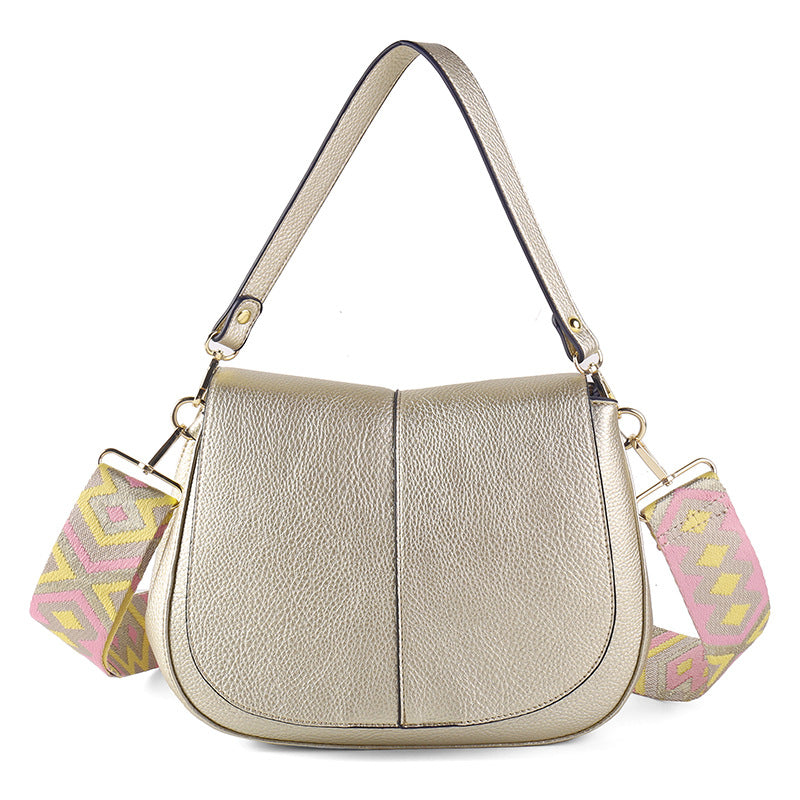 Women's Ribbon Commute Compartment Zipper Underarm Simple Handbags