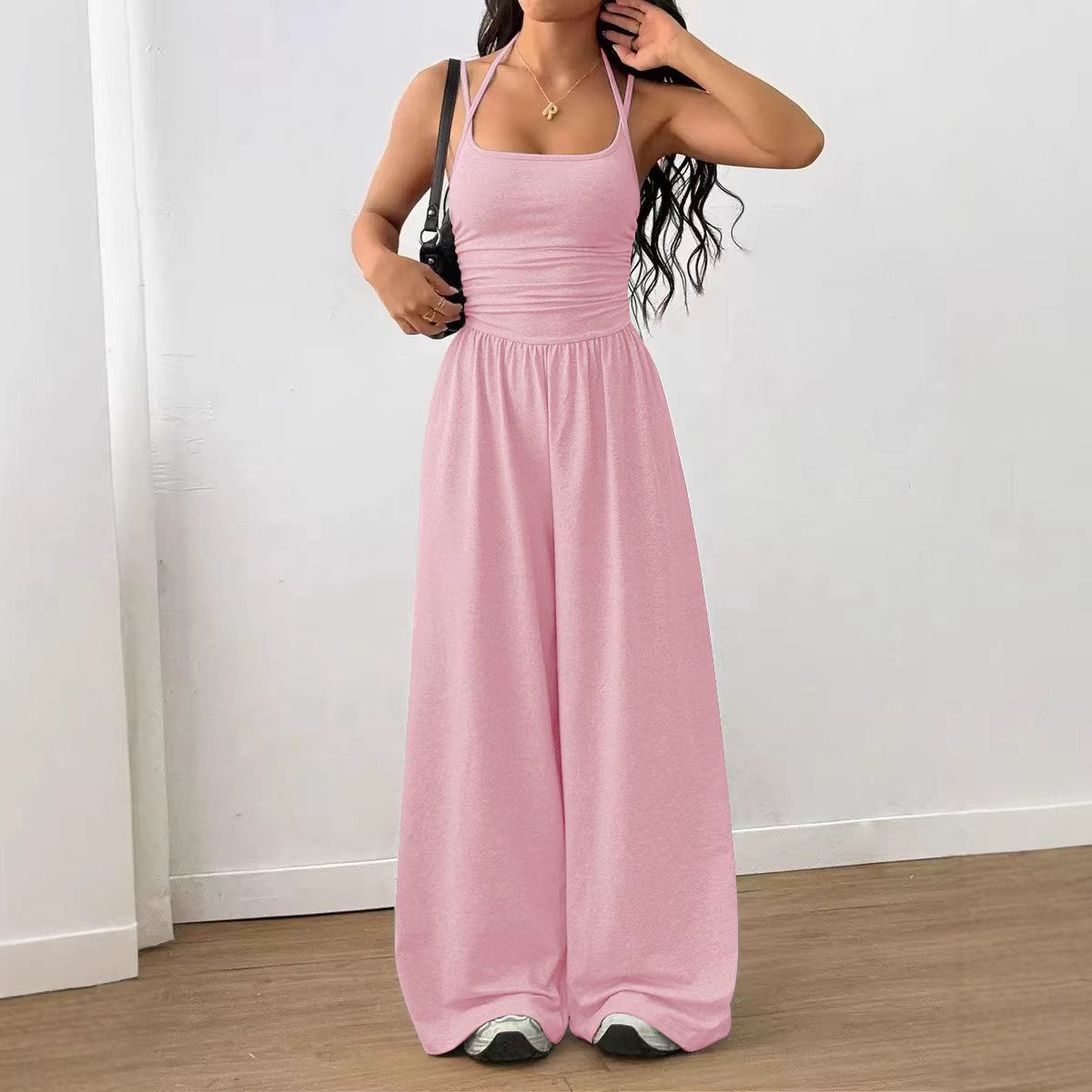 Women's Summer Sling Casual Wide Leg Loose Women's Jumpsuit/clothing