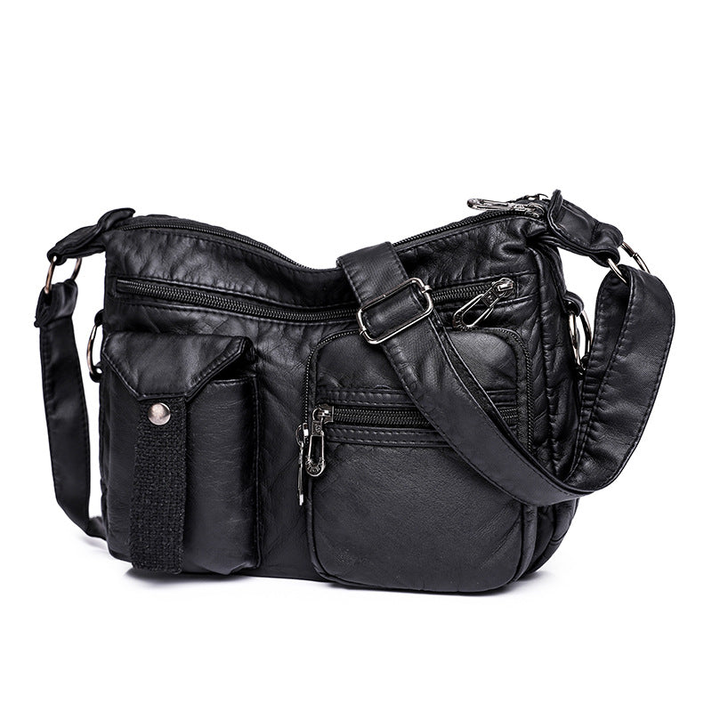 Women's Washed Leather Mother Fashionable Large Capacity Bags