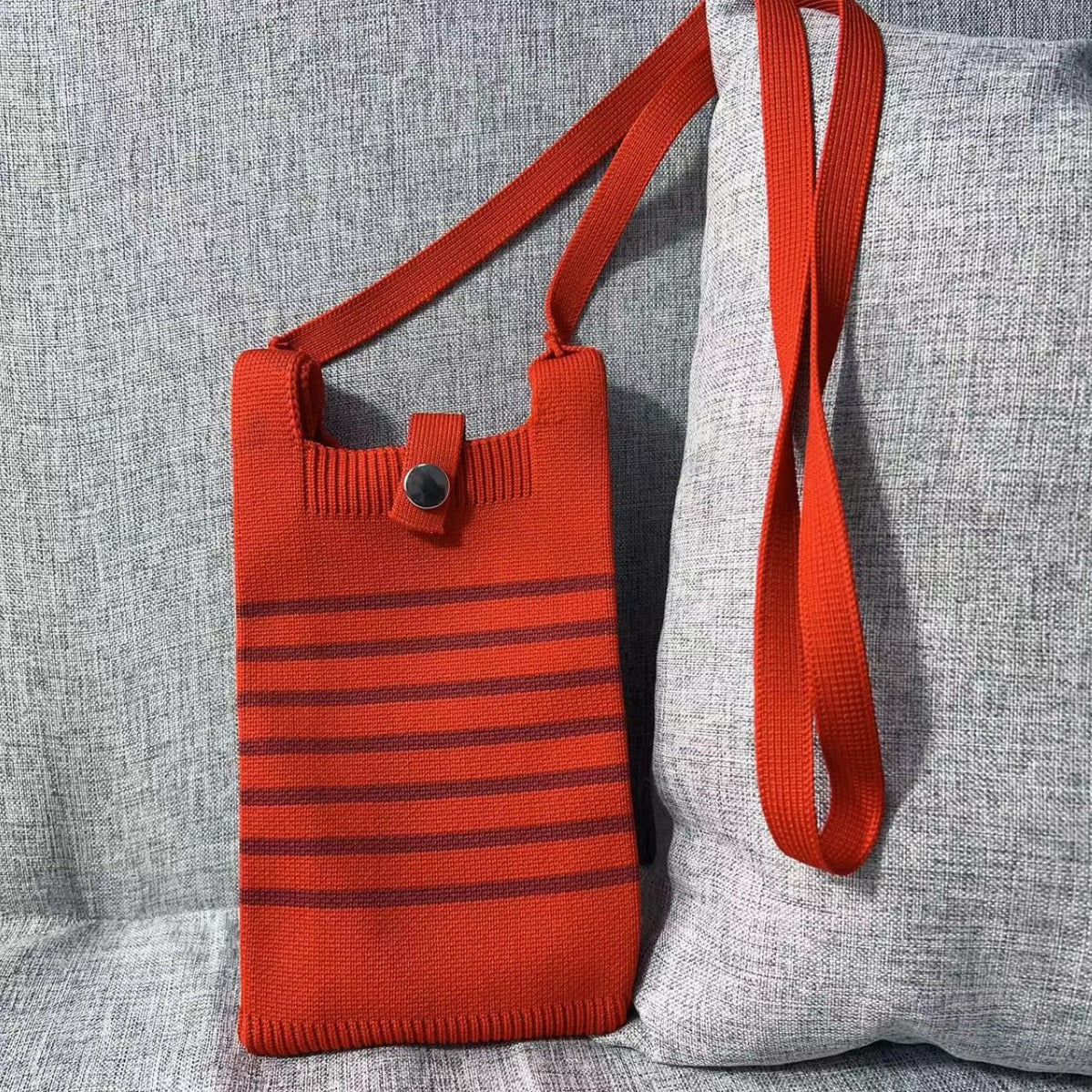 Stylish Versatile Knitted Portable Mini Texture Phone Bags