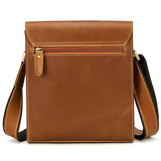 Men's Leather Crazy Horse First Layer Cowhide Men's Shoulder Bags