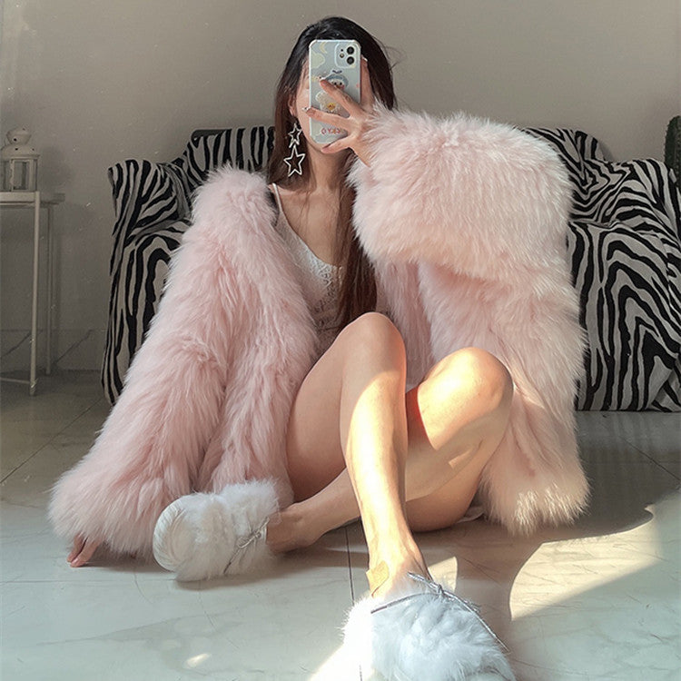 Women's Pretty Casual Fur Fox For Coats