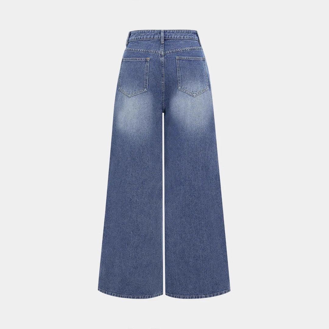 Women's High Waist Wide Leg Loose Slimming Women's Jeans