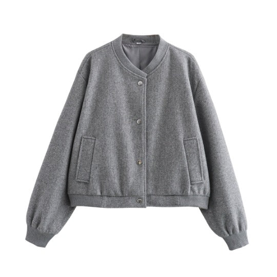 Women's Casual Long Sleeve Soft Bomber Coats