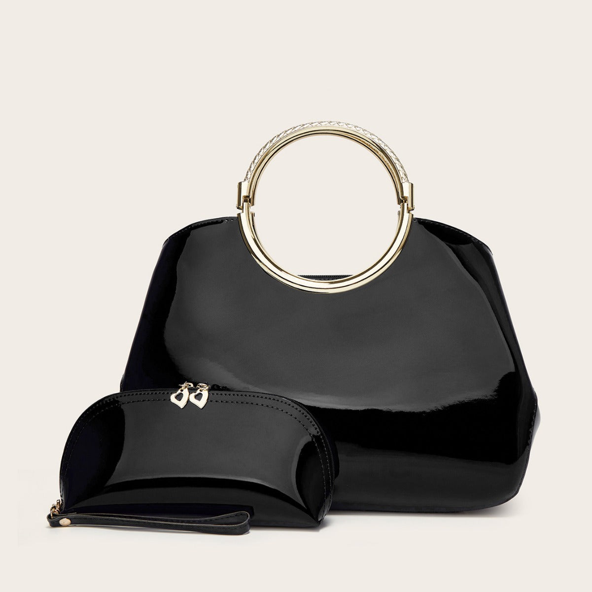 Women's Fashion Patent Leather Red Bridal Handbags