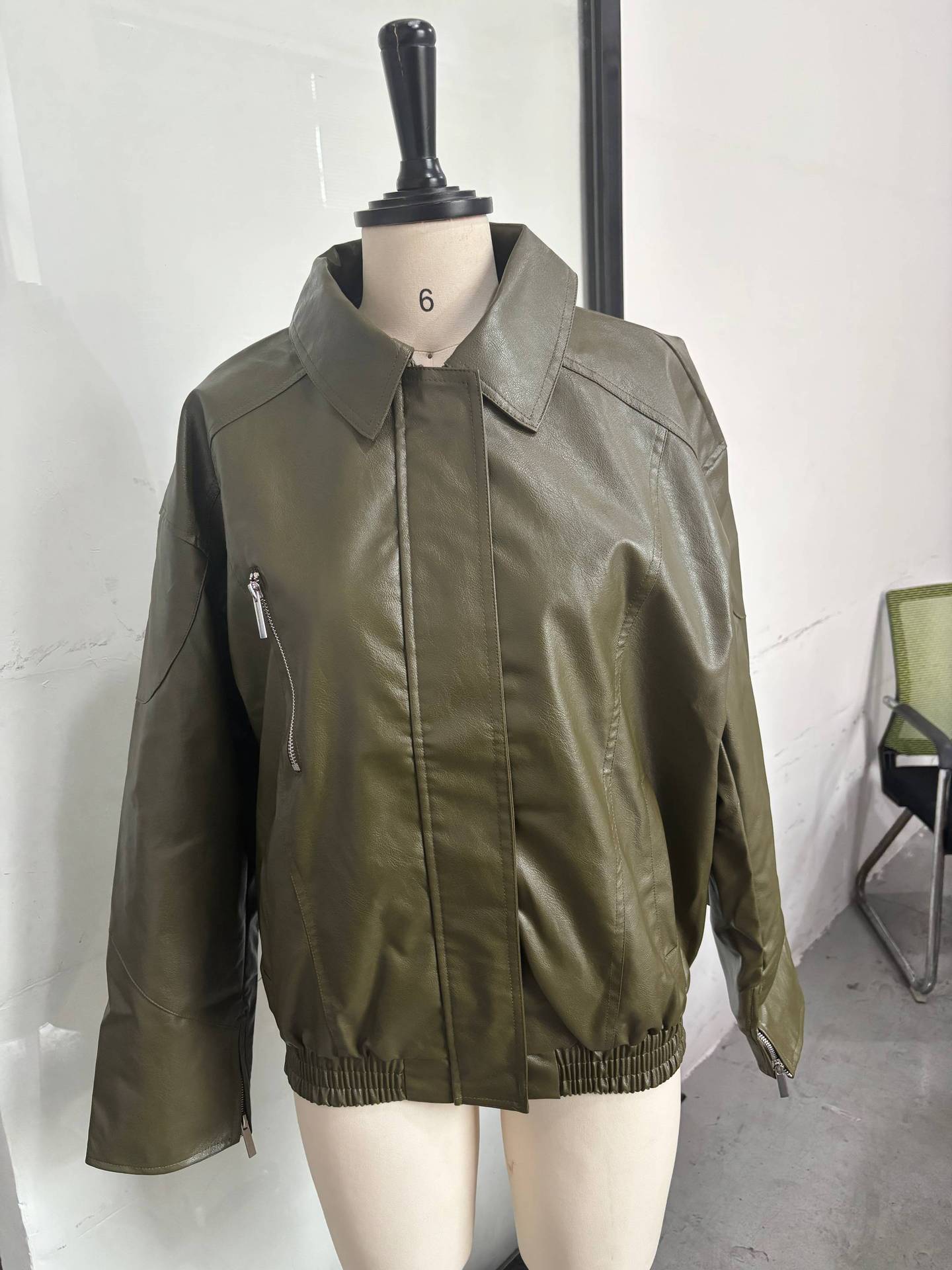 Women's Street Style Fashion Solid Color Polo Coats