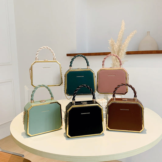 Women's Western Style Leisure Simple Box Exquisite Bags