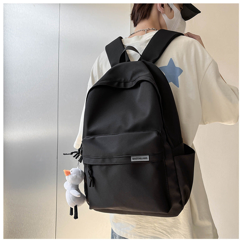 Women's High-grade Canvas Boys High Simple Large Middle School Students' Schoolbags