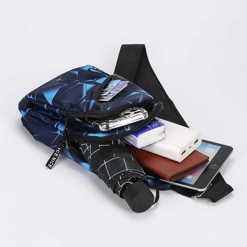 Street Personality Printed Design Korean Fashion Simple Men's Chest Bags