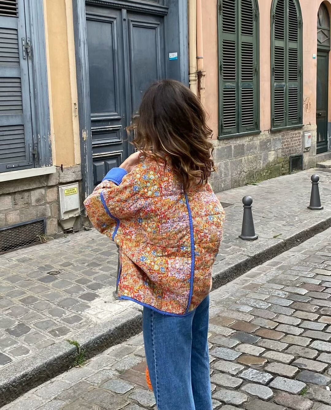 Women's Pretty French Retro Pattern Print Coats