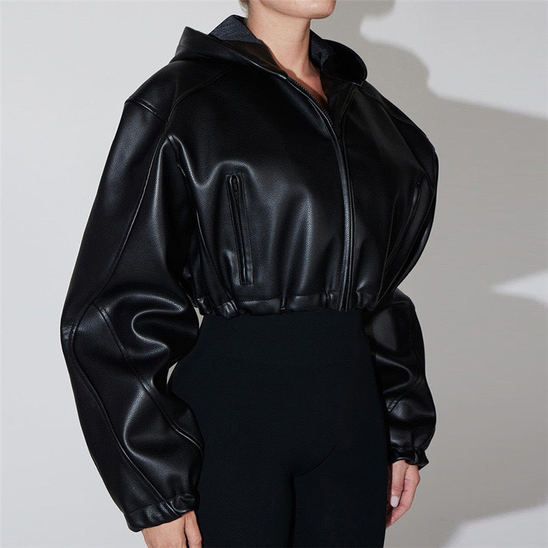 Women's Sleeve Zipper Bare Midriff Slim Fit Jackets