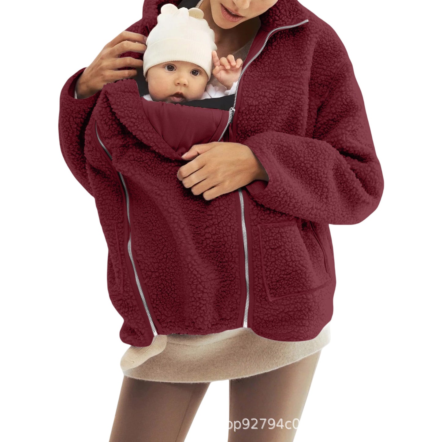 Loose Kangaroo One-piece Solid Color Idle Style Coats
