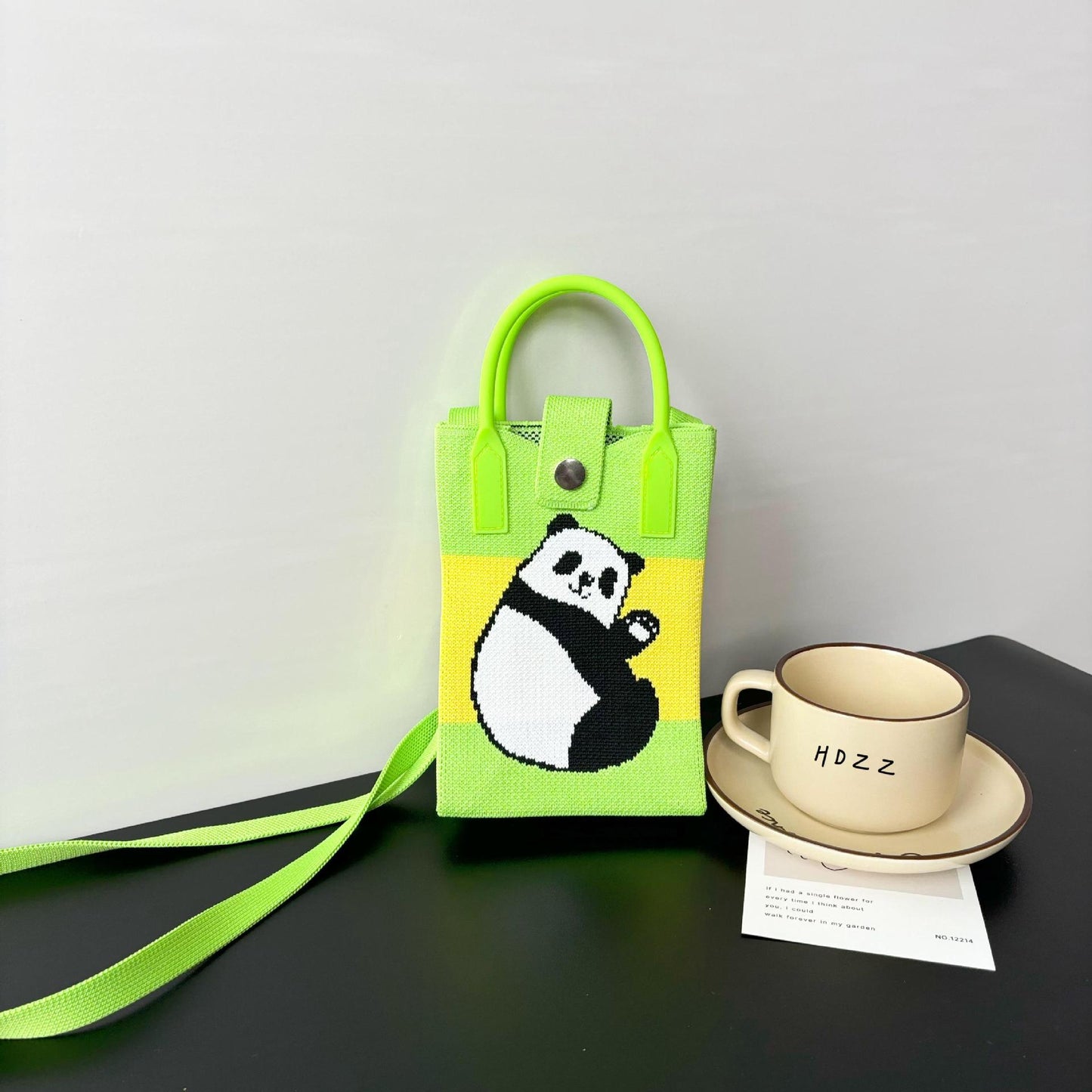 High Sense Mobile Cartoon Knitted Dopamine Bags