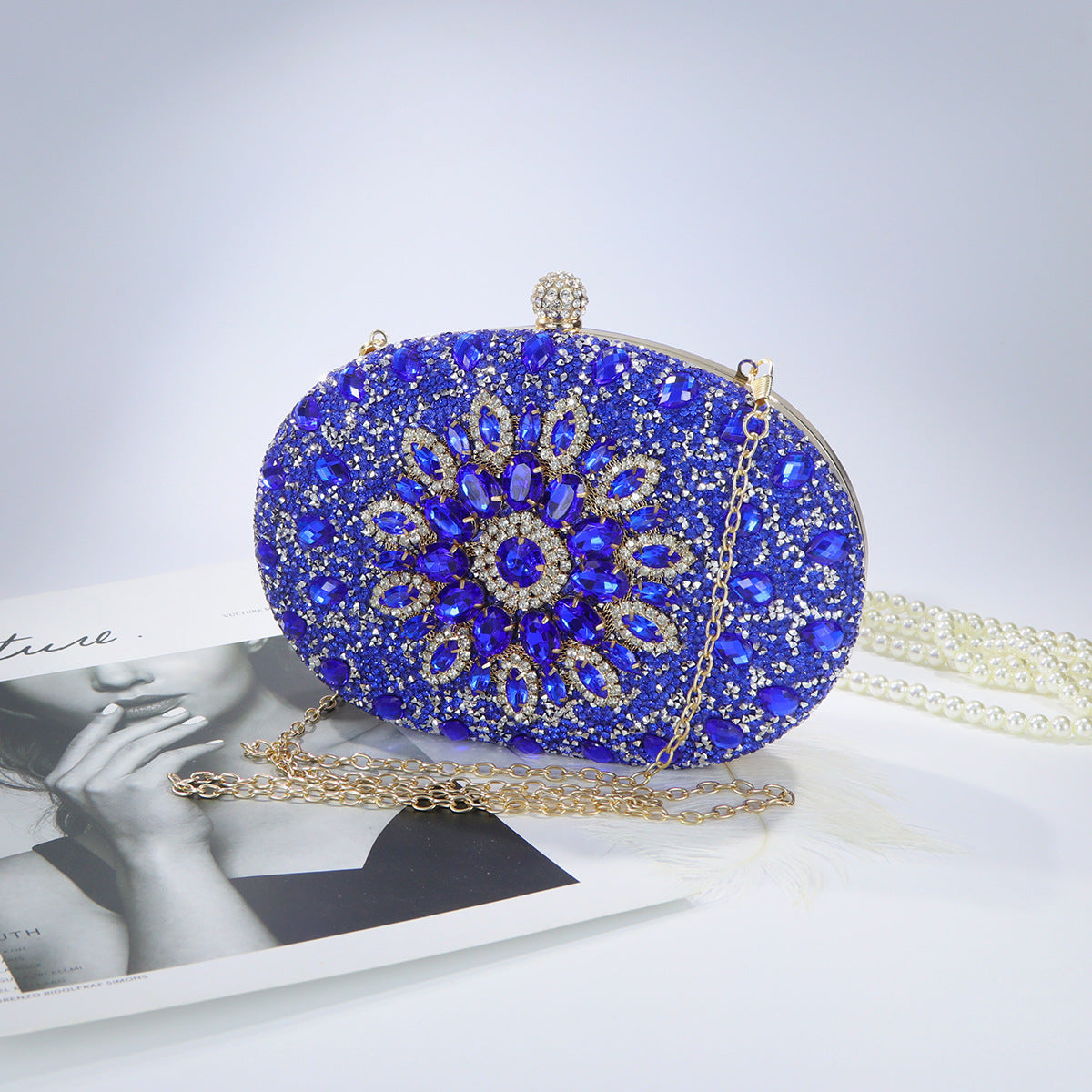 Women's Sunflower Diamond Cheongsam Formal Dress Evening Bags