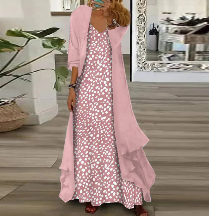 Women's Inner Dress Two-piece Floral Print Dresses