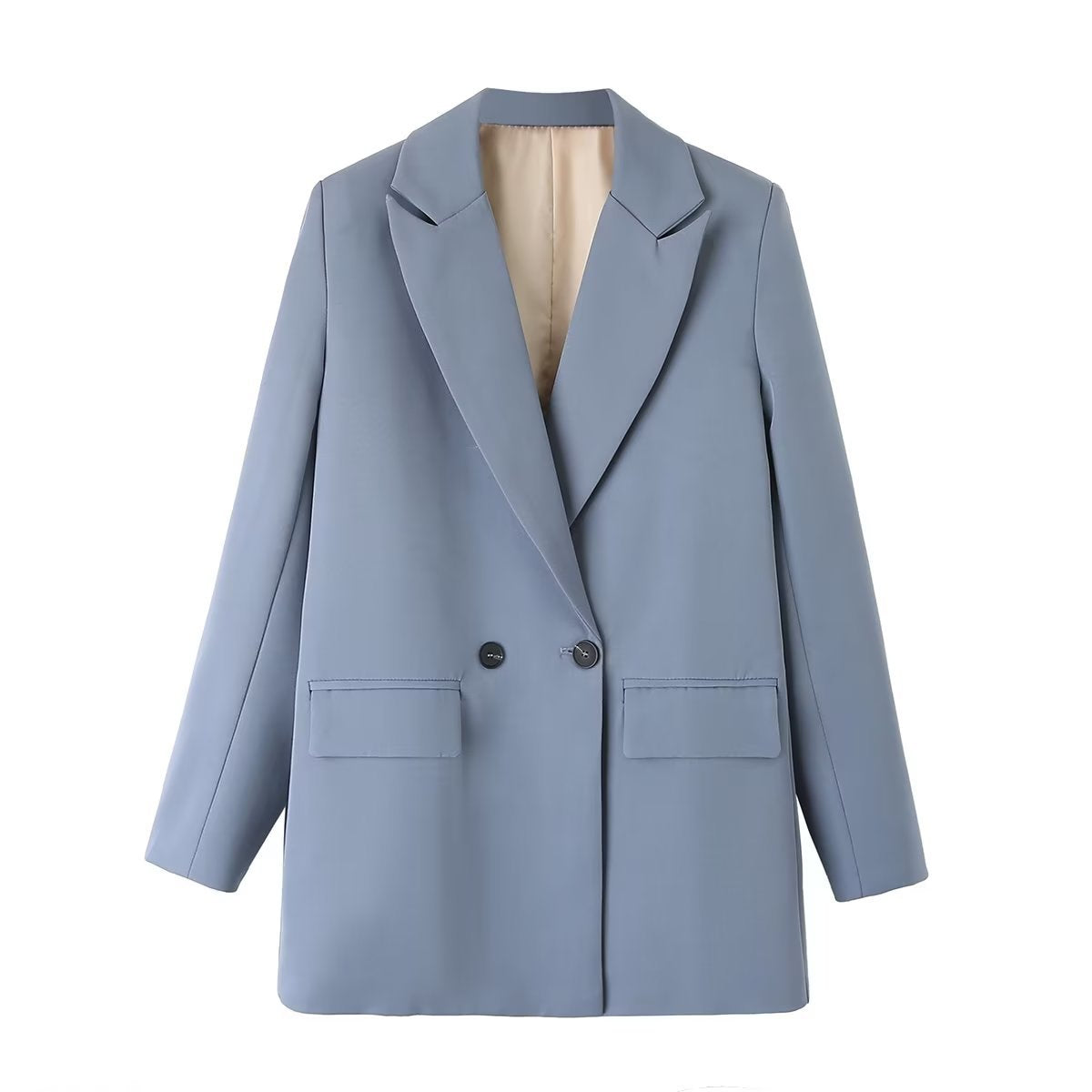 Women's Elegant Color Fashion Light Gray Blazers