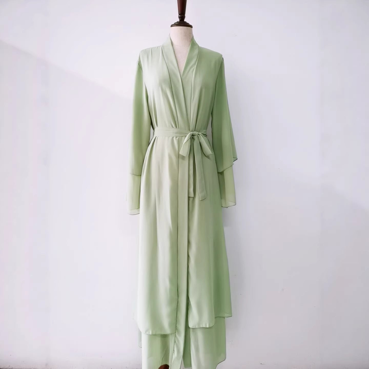 Comfortable Chiffon Temperament Pure Color Nightgown Dress