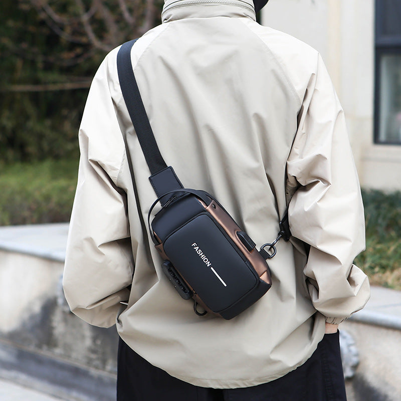 Men's Trendy Graceful Motorcycle Storage Waterproof Men's Chest Bags