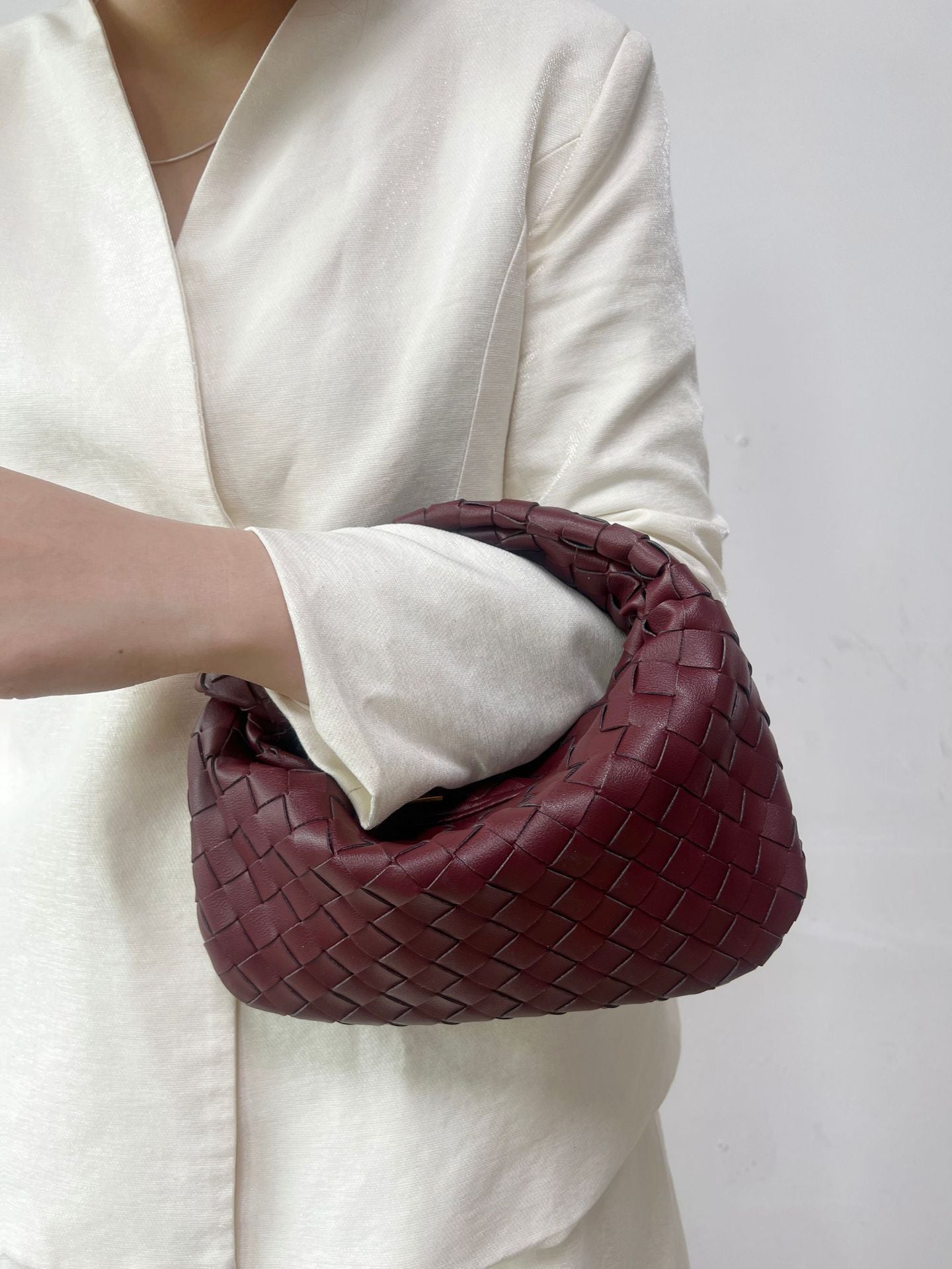 Women's Handmade Real Woven Knotted Genuine Armpit Bags