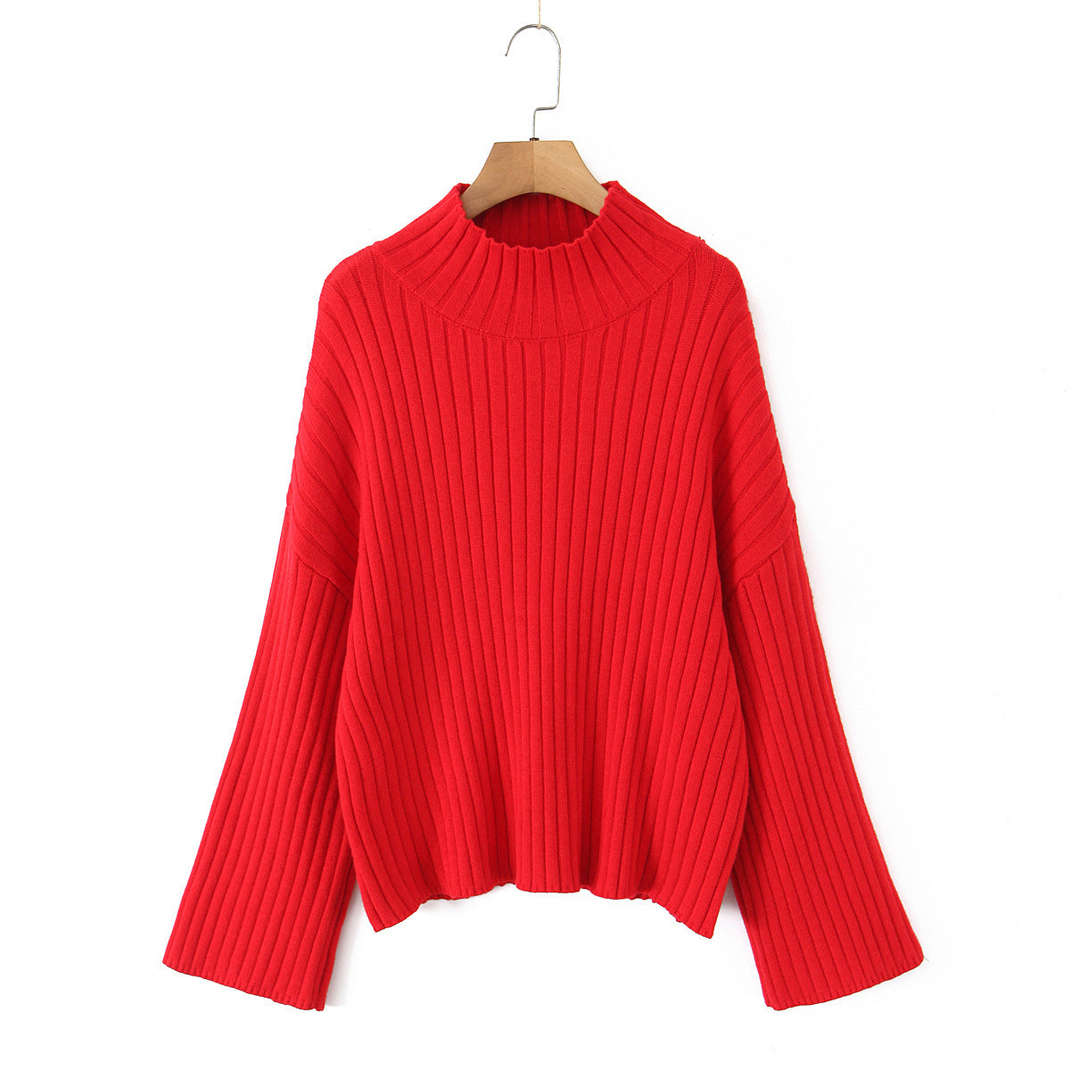 Women's Half Turtleneck Loose Lazy Style Pullover Sweaters