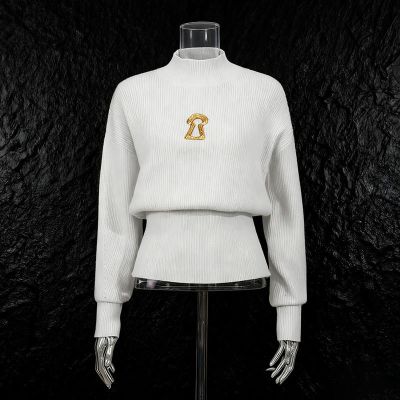 High-grade Pullover Design Metal Hollow Decorative Sweaters