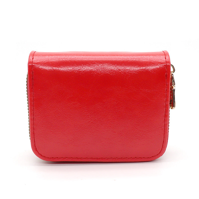 Men's Vintage Organ Large Capacity Zipper Female Card Holder