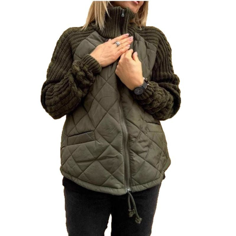 Women's Graceful Fashion Zipper Stand Collar Coats