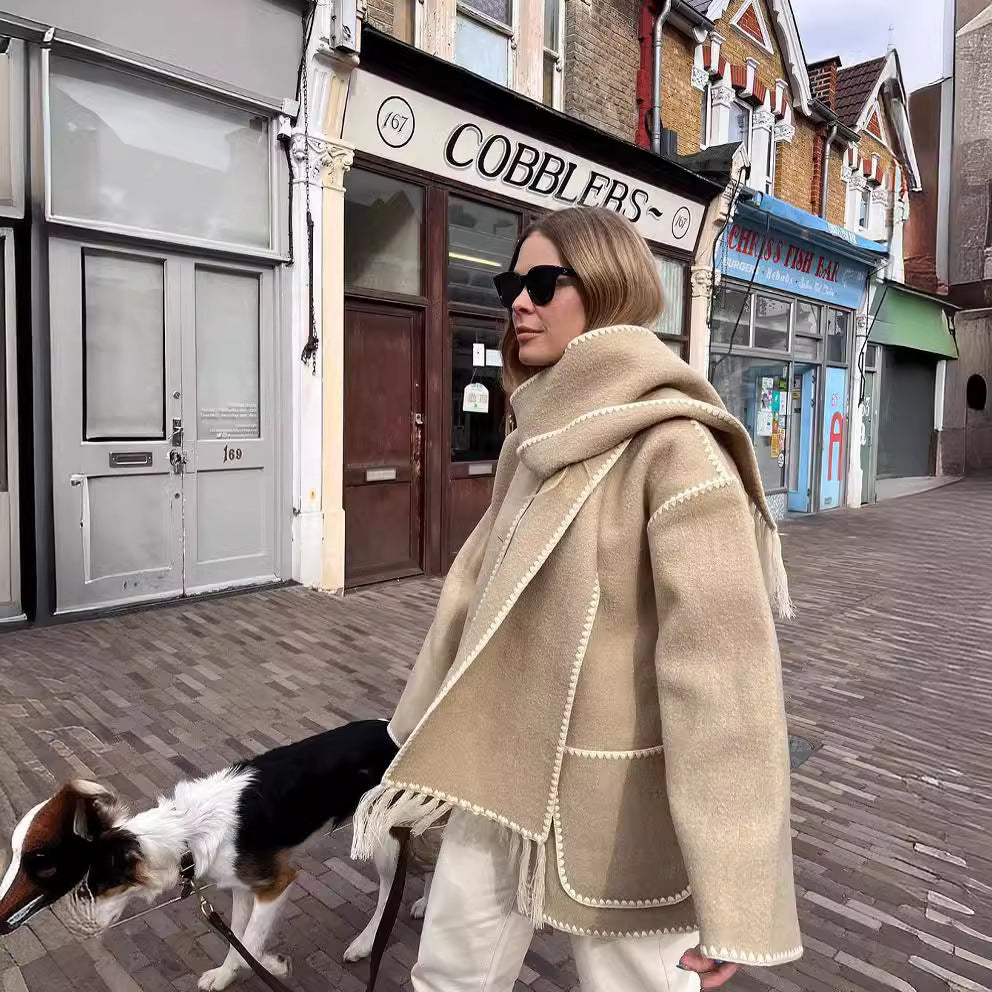 Women's Casual Fashion Woolen Thickened Loose-fitting Coats