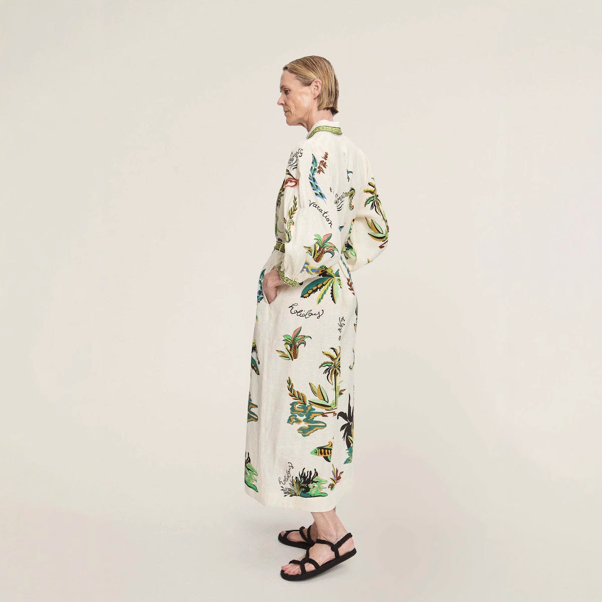 Durable Temperament Leisure Stand Collar Linen Cardigans