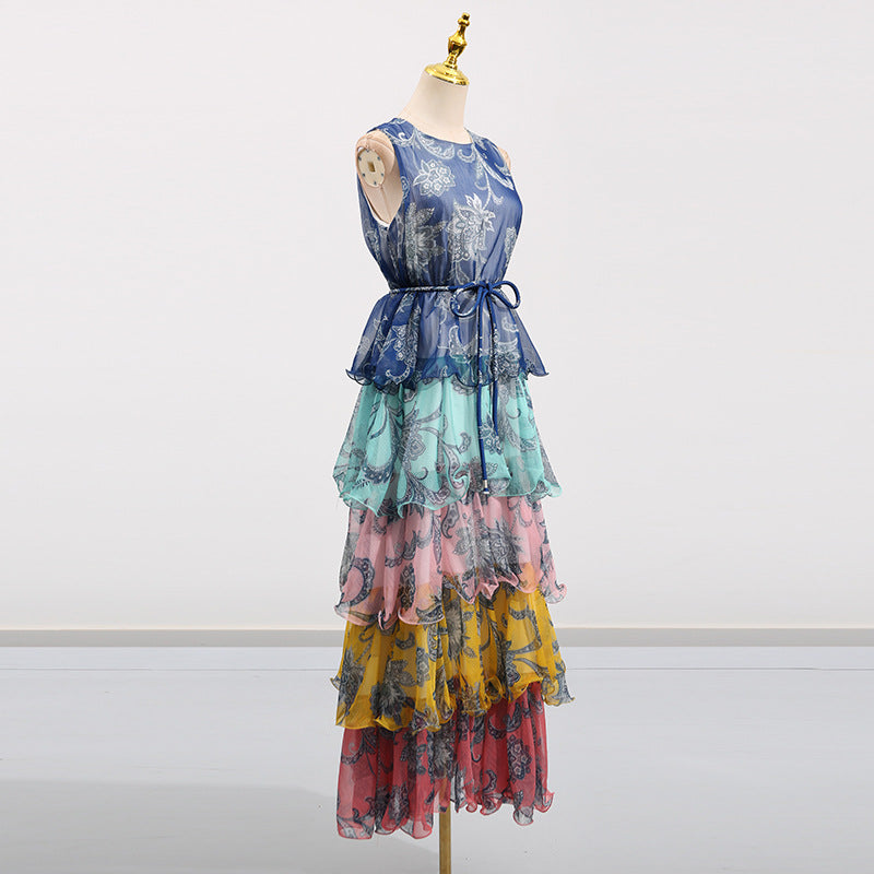 Women's Australian Autumn Halter Sleeveless Design Bohemian Retro Dresses
