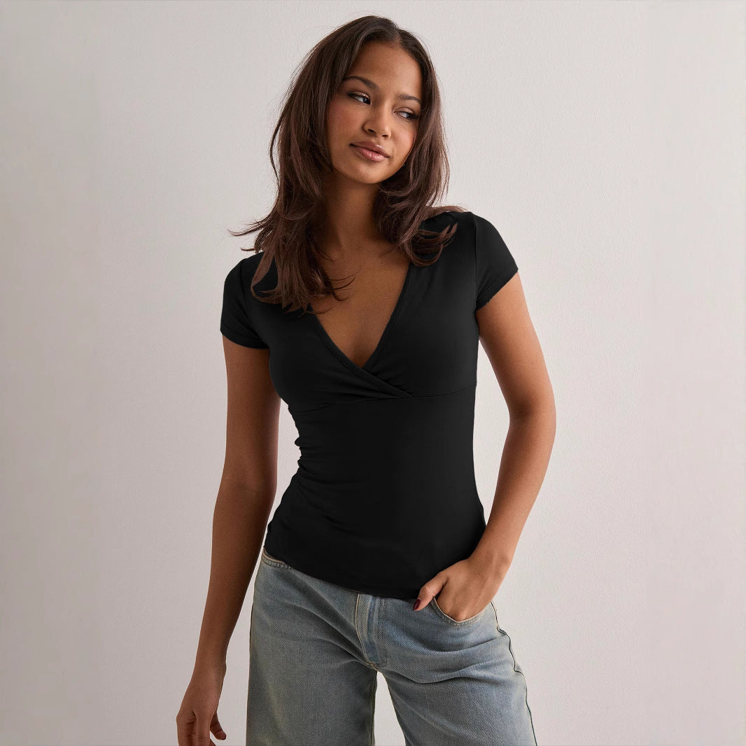 Women's Color Slim Fit Graceful Fashionable Hot Women's T-shirt
