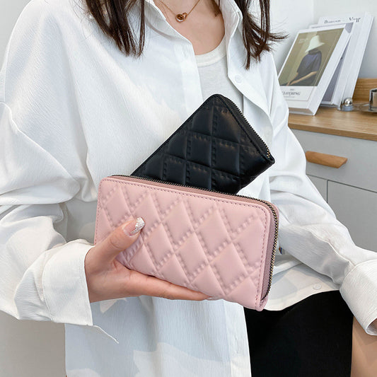 Women's Long Clutch Large Capacity Embossed Leather Ladies Wallets