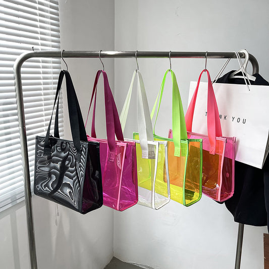 Women's Large Capacity Transparent Fashion Western Style Shoulder Bags